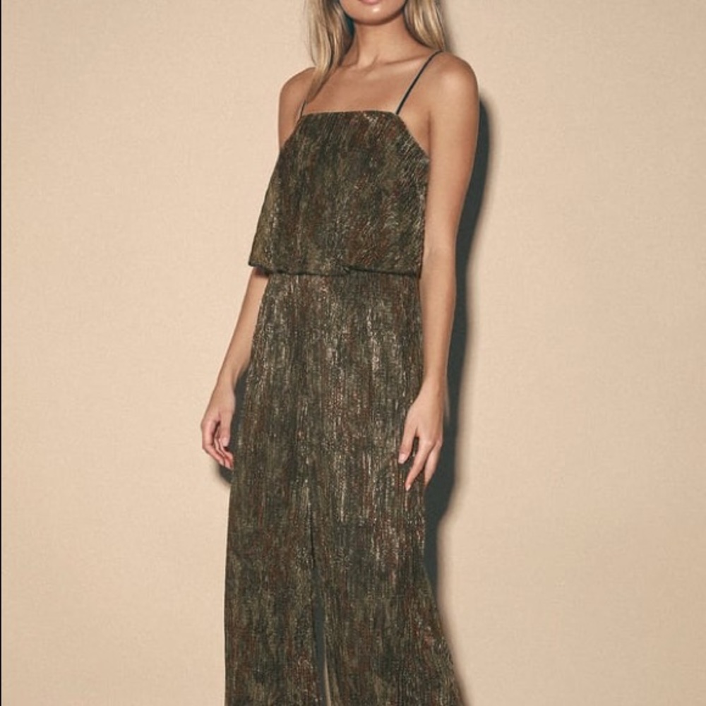 NWT Metallic Party Jumpsuit